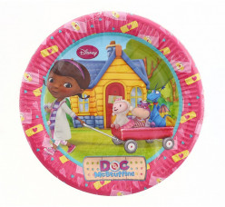 8 Pratos Festa Doutora Brinquedos 23 cm