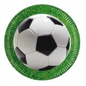 8 Pratos Festa Futebol 23 Cm