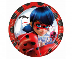 8 Pratos Festa Ladybug 20cm