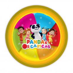 8 Pratos Festa Panda e os Caricas