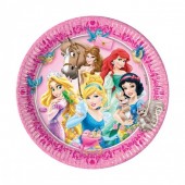 8 Pratos festa Princesas Disney 23 cm