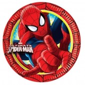8 Pratos Festa Ultimate Spiderman 23cm