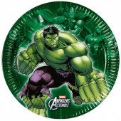 8 Pratos festa Vingadores 20 cm