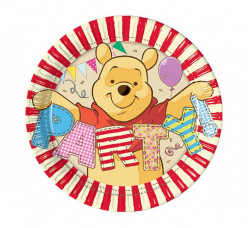 8 Pratos Festa Winnie the Pooh 20cm