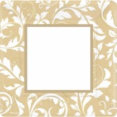 8 Pratos Gold 25,4cm