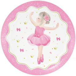 8 Pratos I Love Ballet 23cm