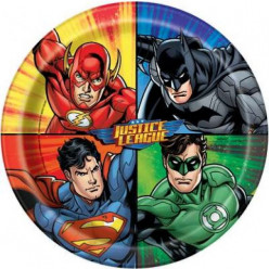 8 Pratos Justice League DC Comics 22cm