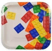 8 Pratos Lego Party 17cm