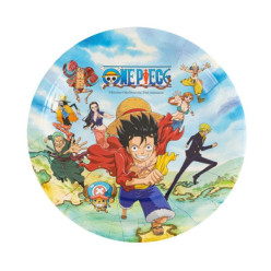 8 Pratos One Piece 18cm