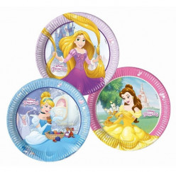 8 Pratos Princesas Disney Heart Strong 23cm
