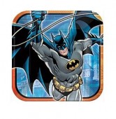 8 Pratos Quadrados Batman 23cm