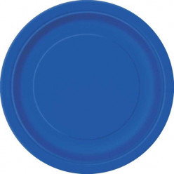 8 Pratos Redondos Azul Royal 22cm