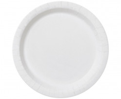 8 Pratos Redondos Branco 22cm