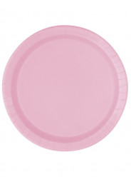 8 Pratos Rosa Claro 22cm