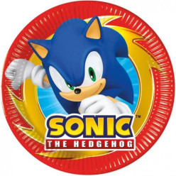 8 Pratos Sonic The Hedgehog 20cm