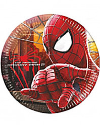 8 Pratos Spiderman Amazing 2 - 23 cm