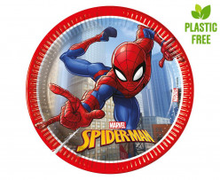 8 Pratos Spiderman Crime Fighter 20cm