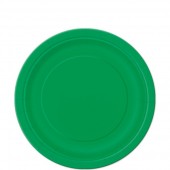 8 Pratos Verde redondos 22cm