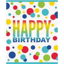 8 Sacos Festa Happy Birthday Rainbow Spots