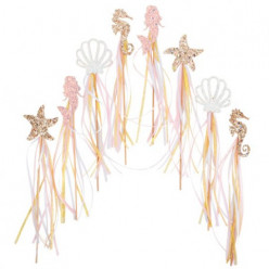 8 Varinhas Sereia Mar Brilhantes