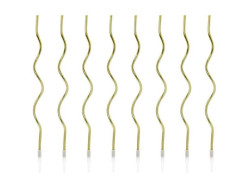 8 Velas Curly Ouro
