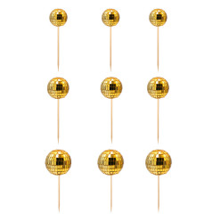 9 Esferas Espelhadas Ouro