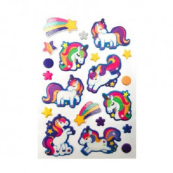 Autocolantes 3D Unicórnios
