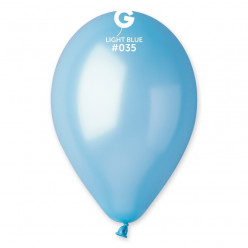 Balão Azul Claro Metalizado 12" (30cm)