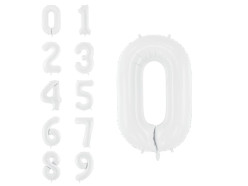 Balão Branco Matte Número 34&quot;/86cm