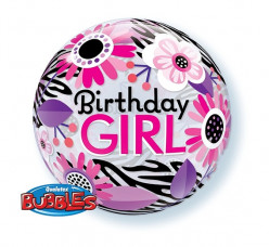 Balão Bubble Birthday Girl