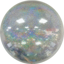 Balão Bubble com Glitter Prateado 20" (51cm)