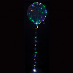 Balão Decorativo Crystal Clearz Multicor com Luz Led