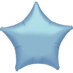 Balão Estrela Azul Pastel Metalizado  19