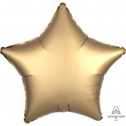 Balão Estrela Cetim Dourado 48cm