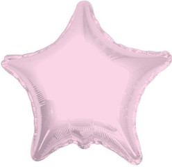 Balão Estrela Metalizado Rosa Bebé