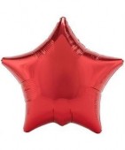 Balão Estrela Metalizado Vermelho 45cm