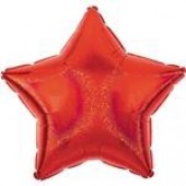 Balão Estrela Metalizado Vermelho Glitter 45cm