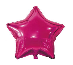 Balão Estrela Rosa Fúcshia Foil 45cm