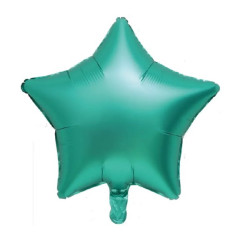 Balão Estrela Verde Foil 45cm