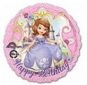 Balão Feliz Aniversário Princesa Sofia (43cm)