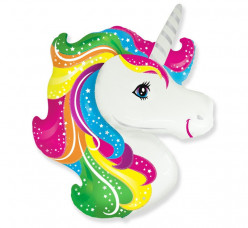 Balão Foil 24" Supershape Cabeça Unicórnio