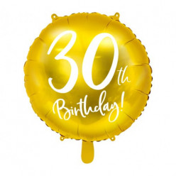 Balão Foil 30th Birthday 45cm