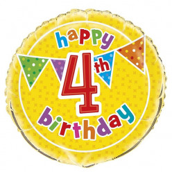 Balão Foil  4º Aniversario 18