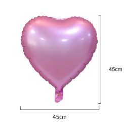 Balão Foil 45cm Coração Rosa Claro