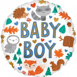 Balão Foil Baby Boy Animais do Bosque 43cm