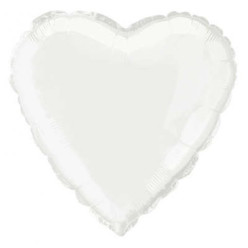Balão Foil Branco Coração 46cm