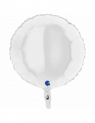Balão Foil Branco Redondo 46cm