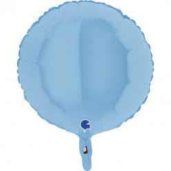 Balão Foil Círculo Azul Pastel