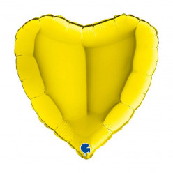 Balão Foil Coração Amarelo 46cm