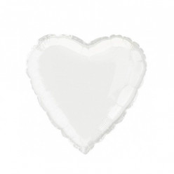 Balão Foil Coração Branco 46cm